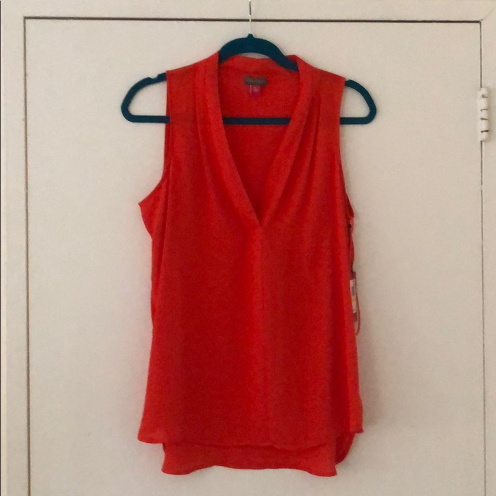 Silk V neck blouse